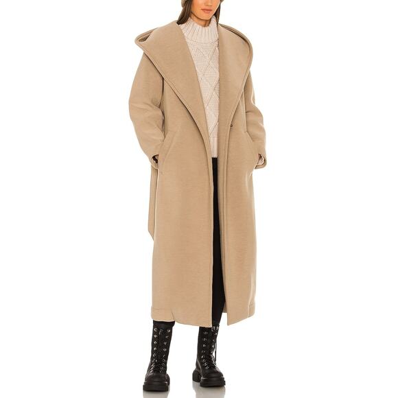 Goldbergh Tan Hooded Coat - Picture 1 of 4